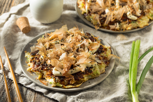 Homemade Japaense Okonomiyaki Cabbage Pancake