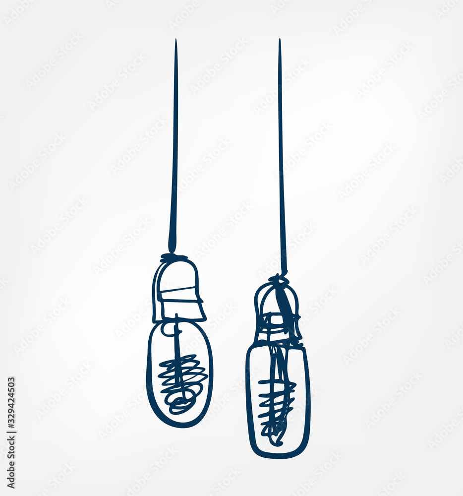 light bulb one line vector design element isolated light bulb one line vector design element isolated
