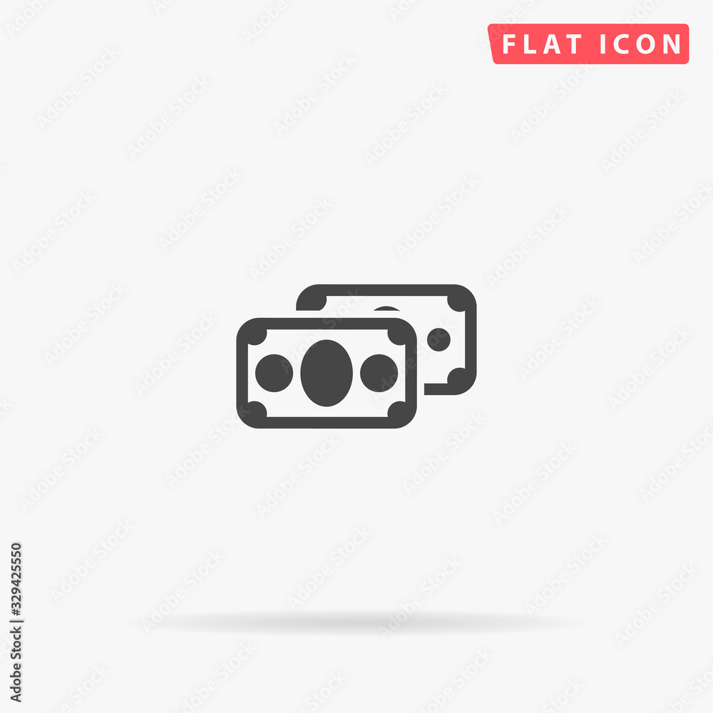 Dollars flat vector icon Dollars flat vector icon