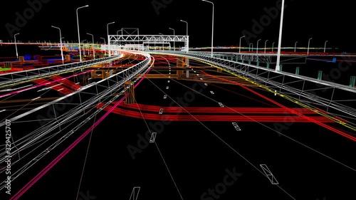 The BIM model of road infrastructure and underground urban utilities
