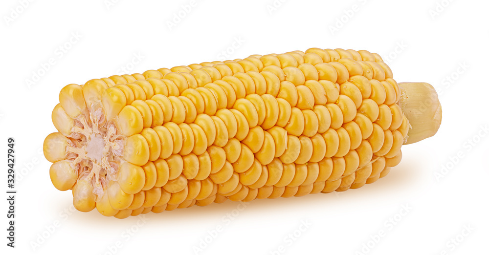 Ear of corn cut in half