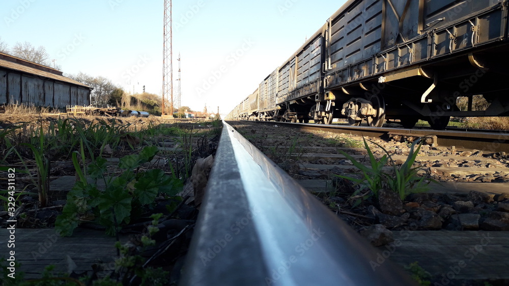 Fototapeta premium train on railway