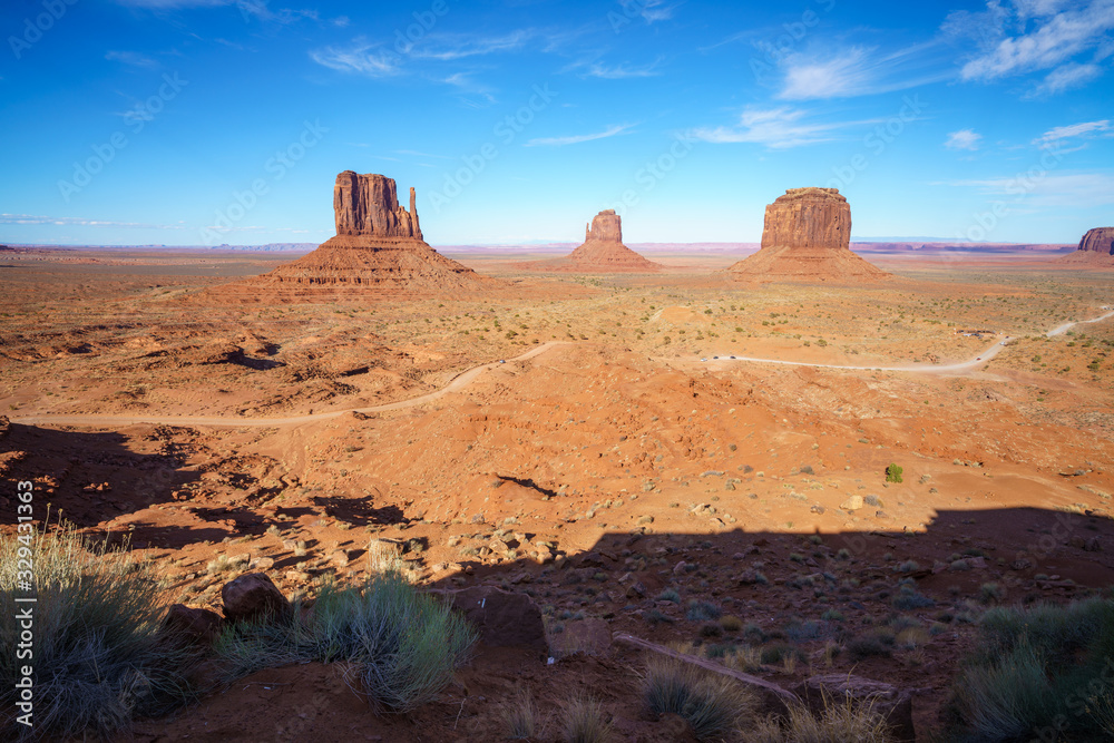 the scenic drive in the monument valley, usa