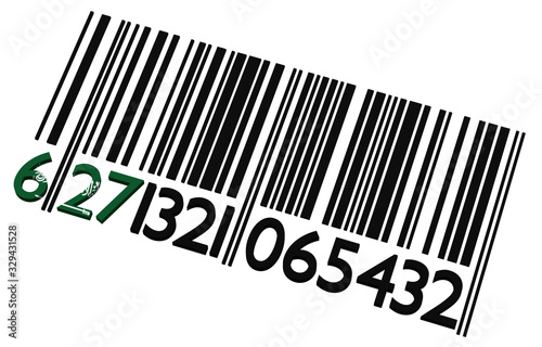 3D Saudi Arabia barcode
