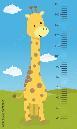 Meter wall giraffe, for childrens