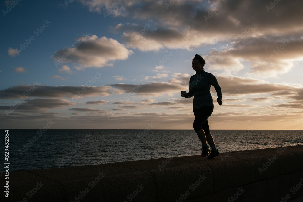 girl exercising herself