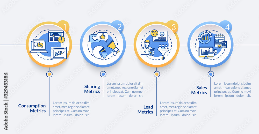 Vetor do Stock: SMM strategy efficiency analytics vector infographic ...