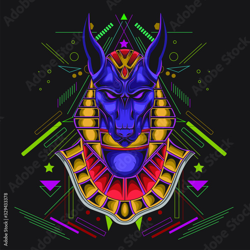 the anubis illustration god from egypt