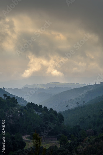 View of a foggy valley just before the storm. © Alejandro