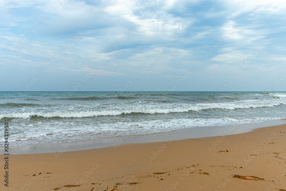 Surf on a beach in Alicante. Spain