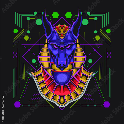 the anubis illustration god from egypt