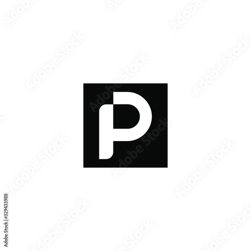 P initial logo vector template