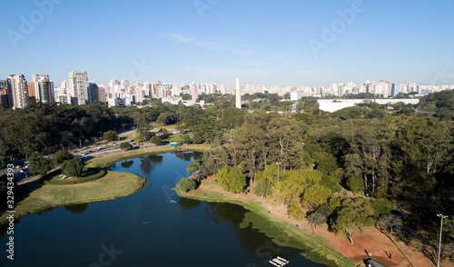 Ibirapuera park in Sao Paulo city, Brazil.