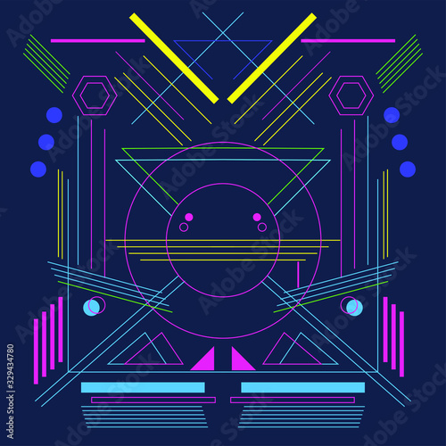 the geometry background vector illustration