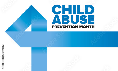 Child Abuse Prevention Month. Celebrate annual in April in United States. Stop child violence. Children protection and safety month. Unity for children. Poster, banner, background. Vector illustration
