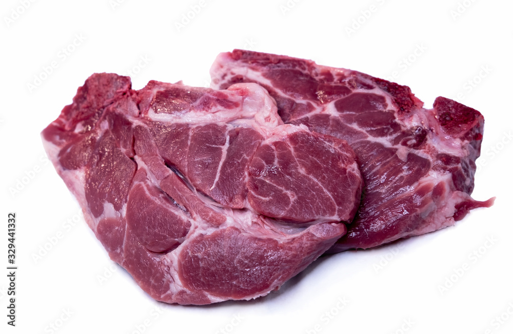 Fresh meat on a white background Fresh meat on a white background