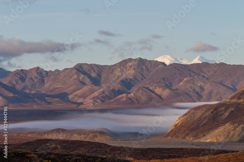 Scenic Autumn Landscape in Denali National Park Alaska