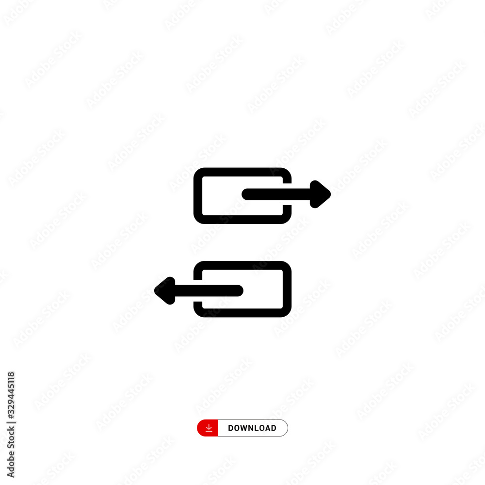 Left and Right Arrows. Arrow web icon. Line arrow icons. Left, Right arrow directions. - Vector