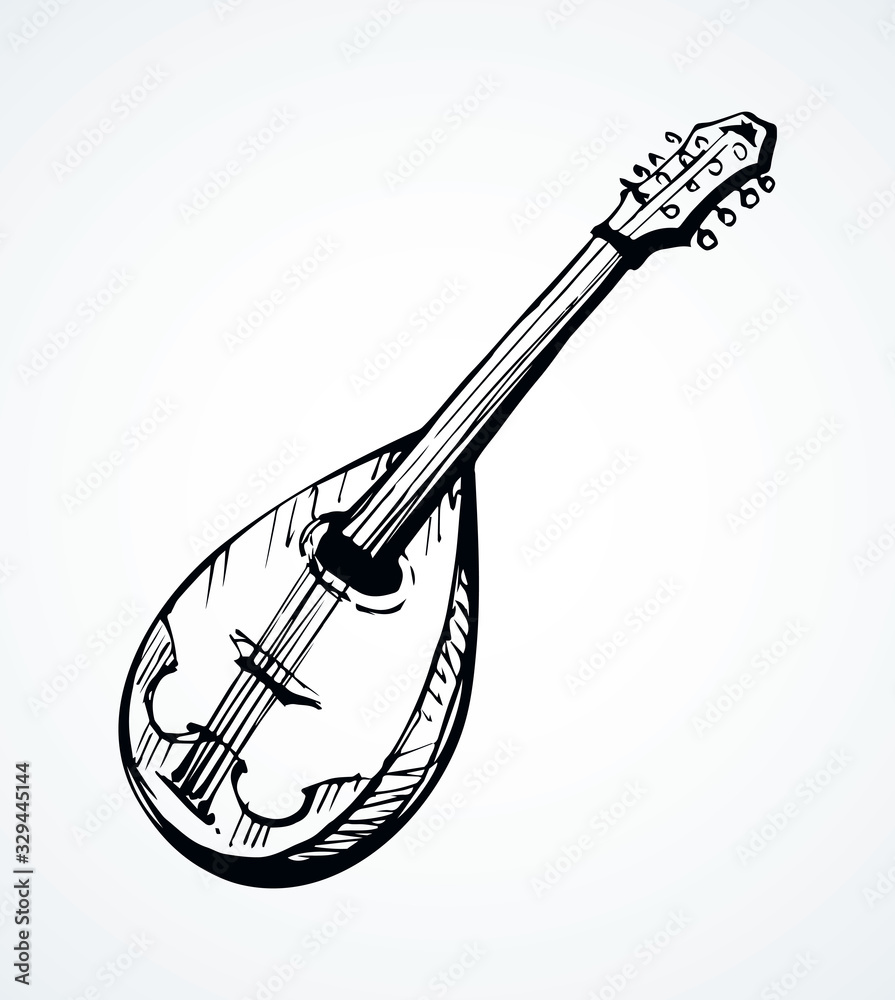 Mandolin. Vector drawing icon sign Stock Vector Adobe Stock