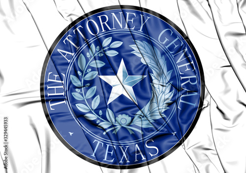 3D Seal of Texas Attorney General, USA. 3D Illustration. photo