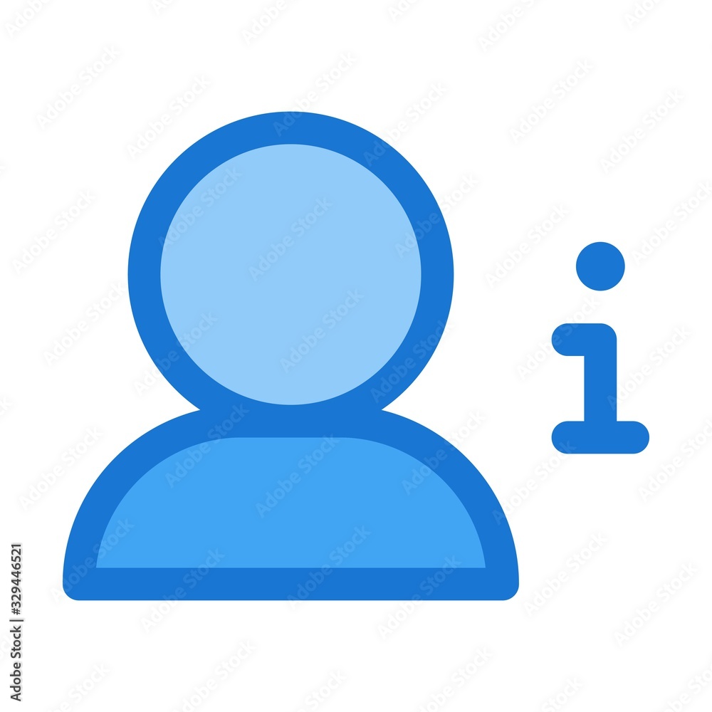 User account information icon in flat style. Personal information sign. Social media profile info sign for modern web and mobile UI design. User account information icon in flat style. Personal information sign. Social media profile info sign for modern web and mobile UI design.