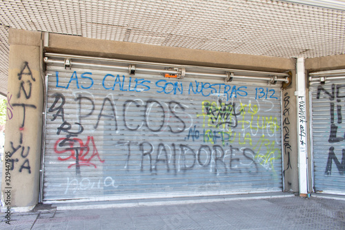 Santiago chile revolution 2019 street art