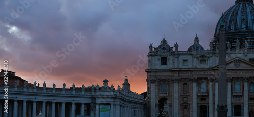 Sunset dramatic sky in Vatican