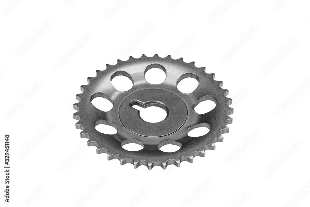 crankshaft gear on a white background crankshaft gear on a white background