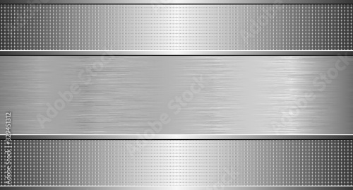 metal textured banner