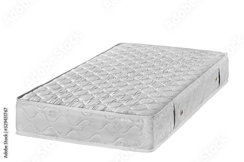Comfortable mattress isolated on white background, Orthopedic mattress