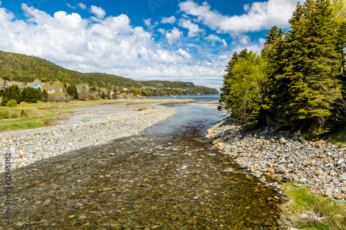 Many creeks find their way to the Ocean. Route 450, Newfoundland, Canada