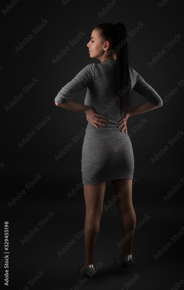 Vogue style portrait of beautiful delicate woman Vogue style portrait of beautiful delicate woman