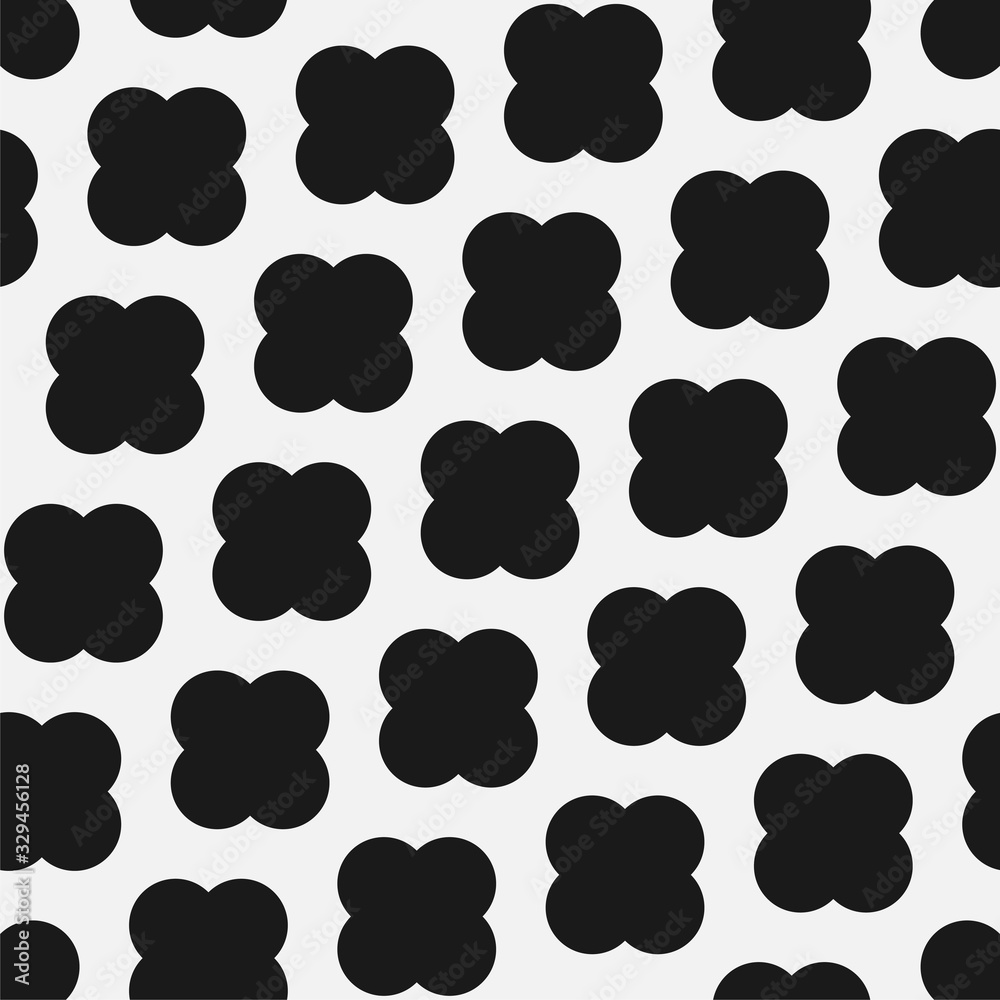 Fototapeta premium Vector cross seamless pattern. Trendy black and white design. Artistic endless background