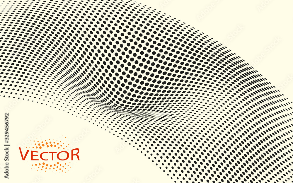 Halftone is a concave point based solid color design element, template ...