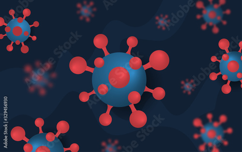 Covid 19 Coronavirus vector icon sign banner.Coronavirus outbreak covid-19 2019-nCoV symptoms in Wuhan China.