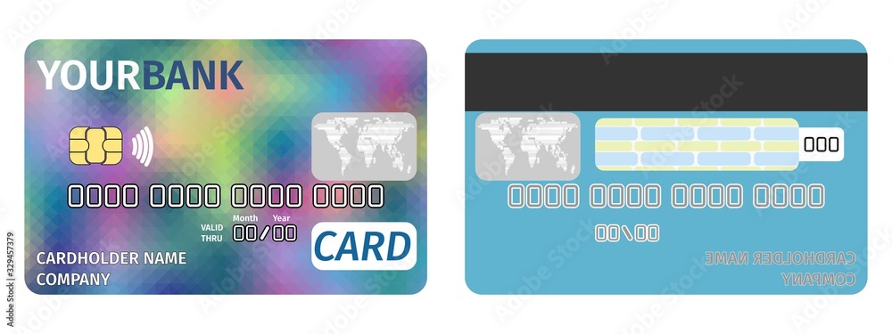 credit card banking bright flat style. print new credit card banking bright flat style. print new