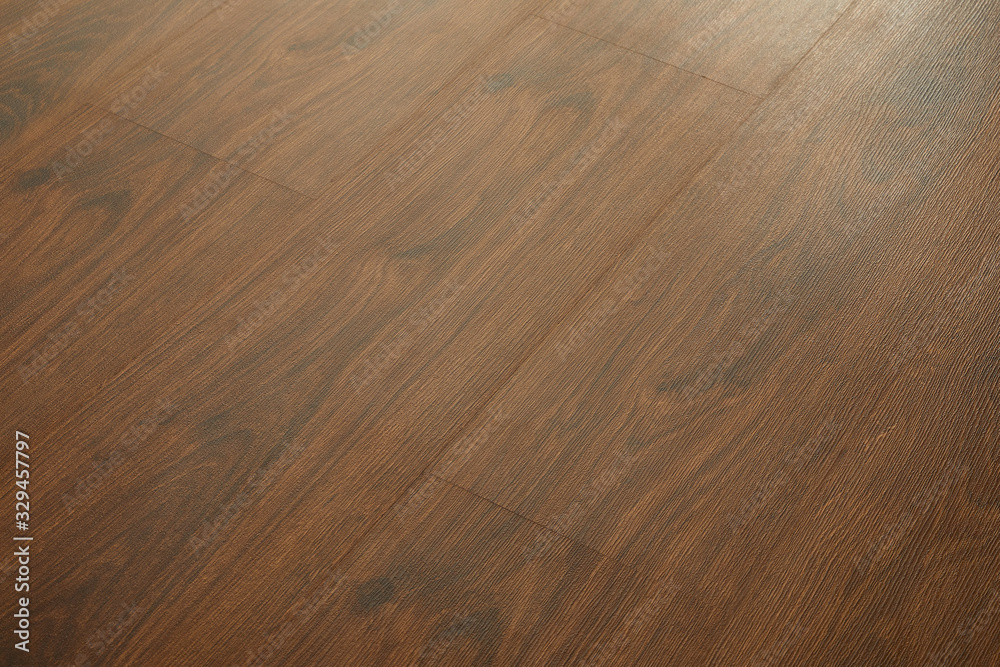 Fototapeta premium Wooden natural texture. New parquet blank. Wooden laminate floor boards background image. Home decor.