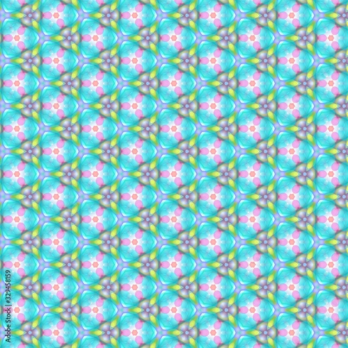 Abstract kaleidoscope background. Ornament for website, corporate style, fashion design and house interior design, as well for hand crafts and DIY. Endless texture.