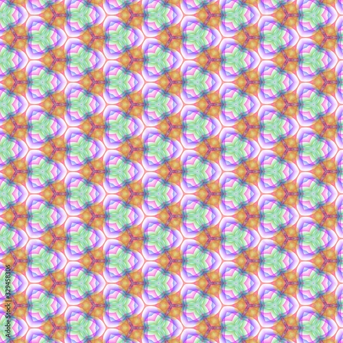 Abstract kaleidoscope background. Ornament for website, corporate style, fashion design and house interior design, as well for hand crafts and DIY. Endless texture.