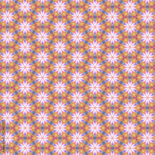 Abstract kaleidoscope background. Ornament for website, corporate style, fashion design and house interior design, as well for hand crafts and DIY. Endless texture.