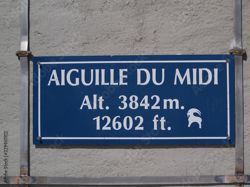 The Aiguille Du Midi Sign