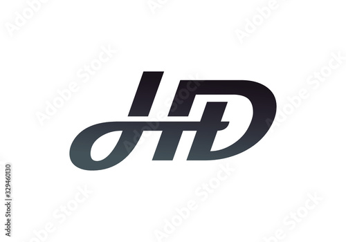 H D HD Initial Letter Logo design vector template, Graphic Alphabet Symbol for Corporate Business Identity