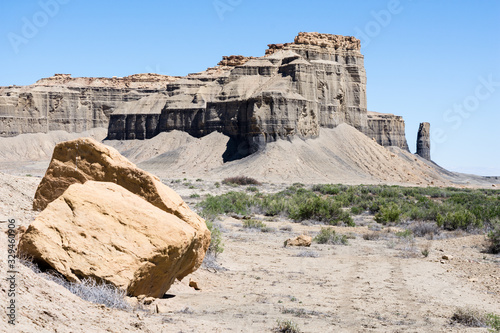 Beautiful sandstone rock formations along scenic state route 24 near Caineville - Utah, USA