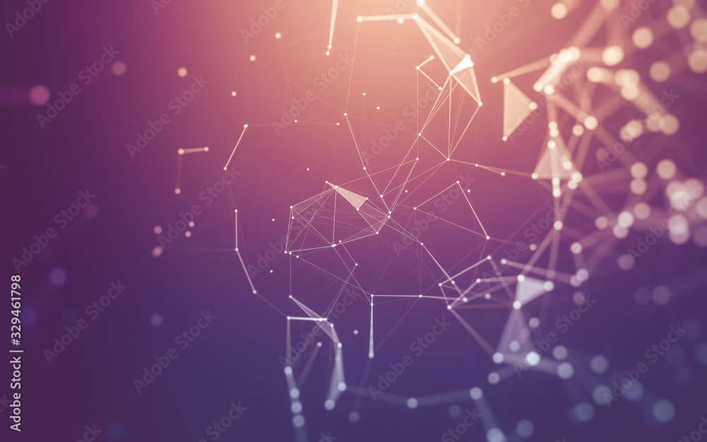 Abstract background. Molecules technology with polygonal shapes, connecting dots and lines. Connection structure. Big data visualization. Abstract background. Molecules technology with polygonal shapes, connecting dots and lines. Connection structure. Big data visualization.