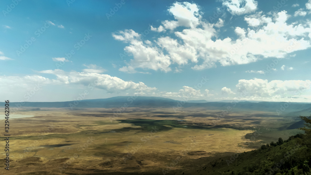 morning shot from the caldera rim of ngorongoro crater in tanzania morning shot from the caldera rim of ngorongoro crater in tanzania