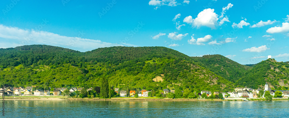Germany, Hiking Frankfurt Outskirts, a large body of water with a mountain in the background