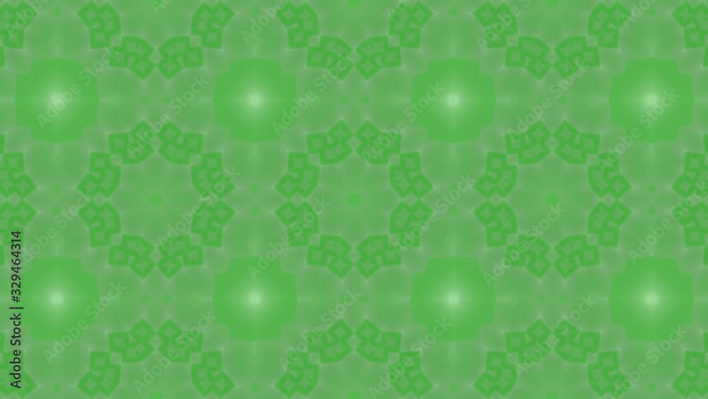 3d Looped Abstract ornate decorative background. Hypnotic green pastel colored kaleidoscope. 3d Looped Abstract ornate decorative background. Hypnotic green pastel colored kaleidoscope.