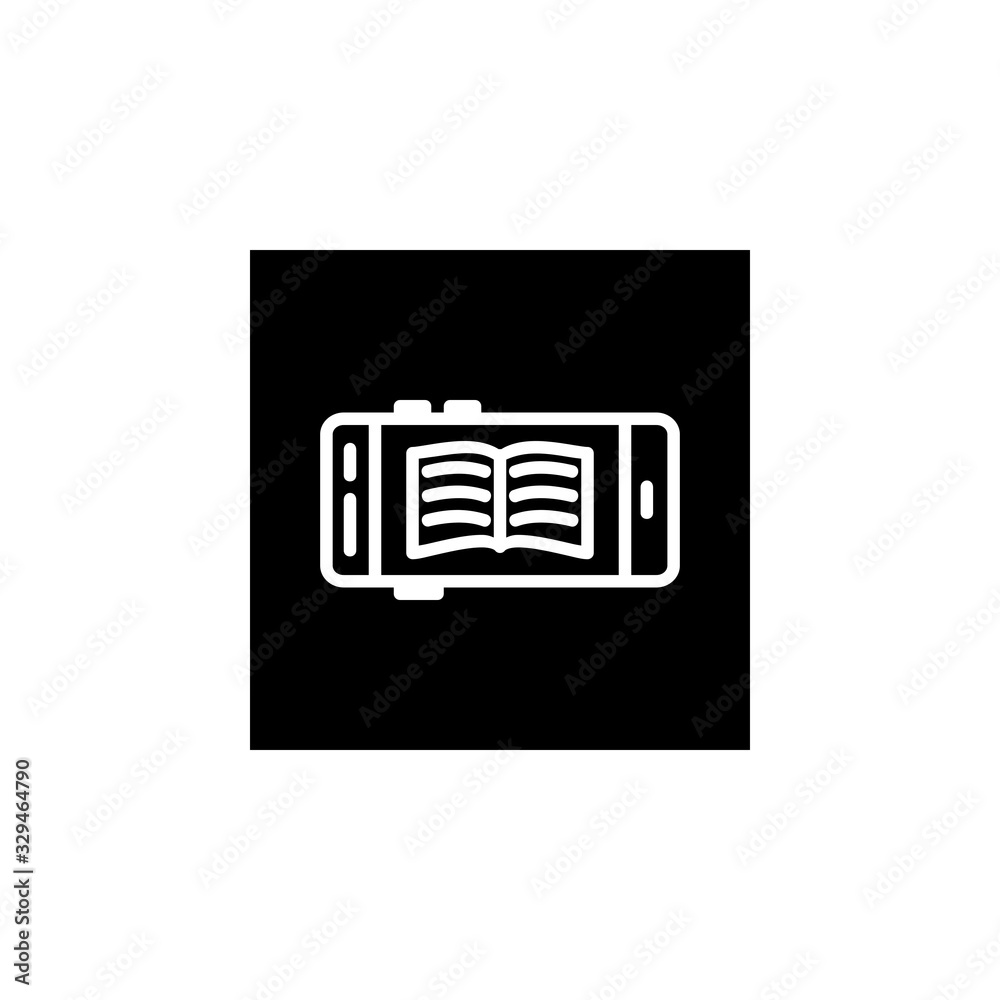 digital book icon. Online learning icon. Perfect for application, web, logo and presentation template. Icon design line inverted style digital book icon. Online learning icon. Perfect for application, web, logo and presentation template. Icon design line inverted style