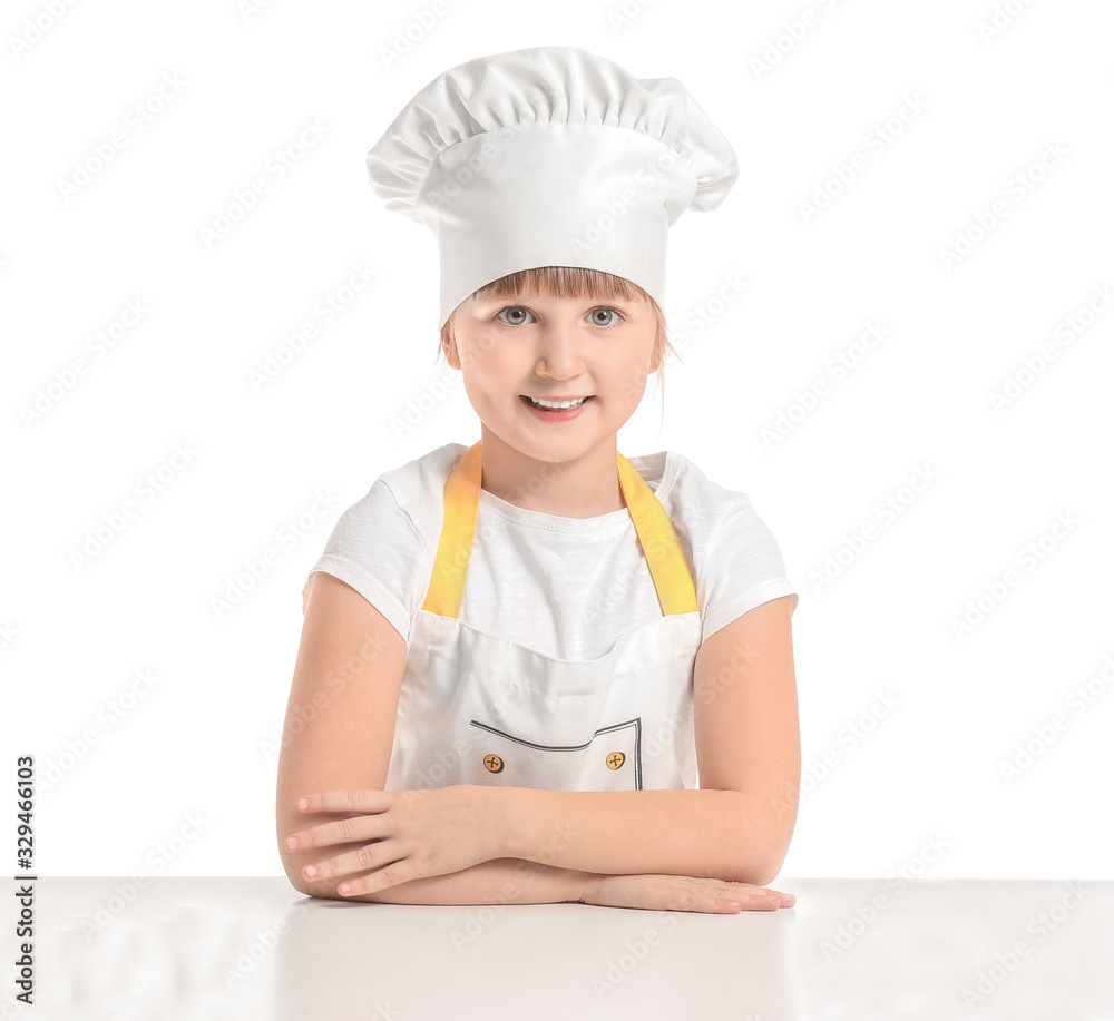 Cute little chef on white background Cute little chef on white background