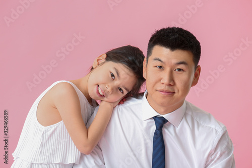 Happy Asian man with his li...